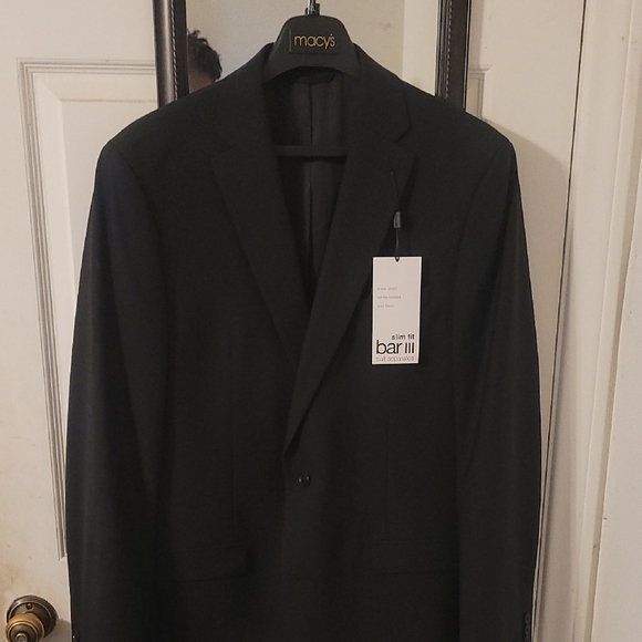 Never worn. Bar III Black Suit Jacket Classic Formal Style